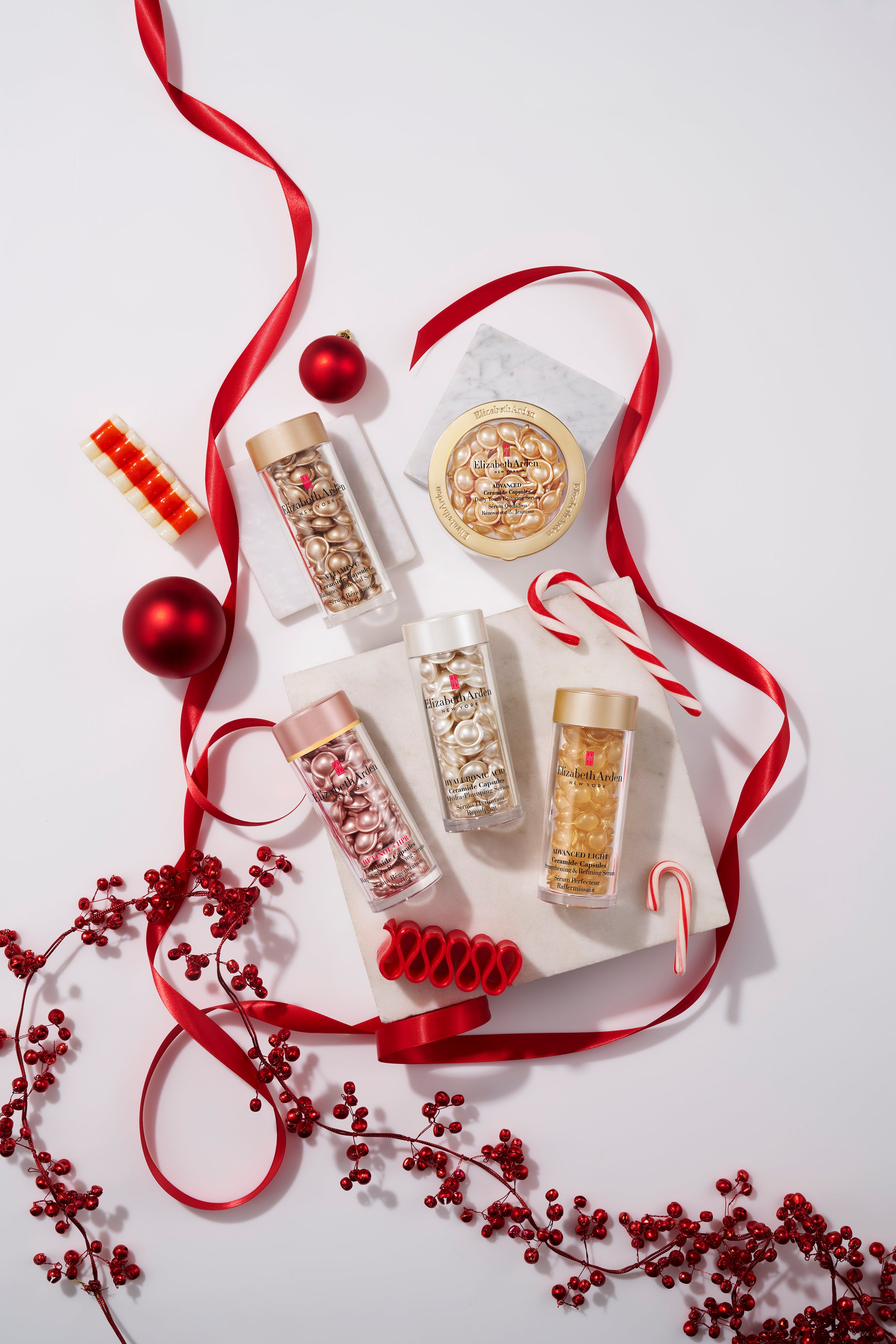 Elizabeth Arden UK Holiday & Christmas Gift Buying Guide 2024 HERO Banner featuring best selling skincare products